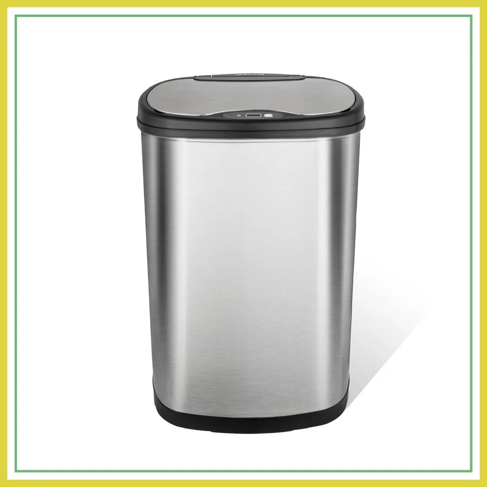 13 Gallon 50L Motion Sensor Trash Can, Touchless Automatic with Odor-Sealing Lid & One-Touch Manual Mode, Stainless Steel
13 Gallon 50L Motion Sensor Trash Can, Touchless Automatic with Odor-Sealing Lid & One-Touch Manual Mode, Stainless Steel