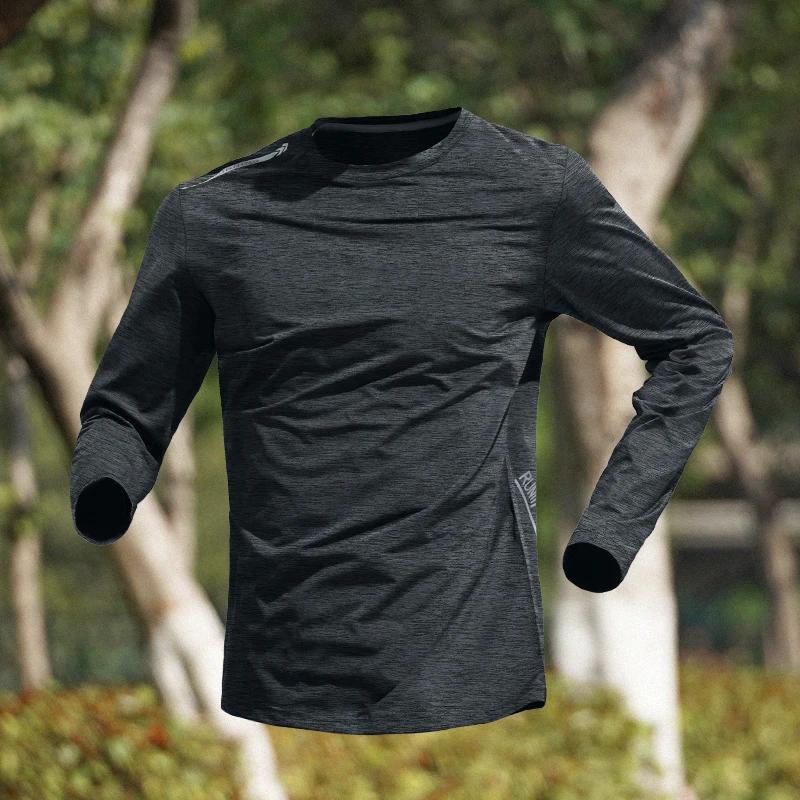 Новейшая однотонная мужская быстросохнущая дышащая рубашка с длинными рукавами для спорта и фитнеса с принтом
Новейшая однотонная мужская быстросохнущая дышащая рубашка с длинными рукавами для спорта и фитнеса с принтом