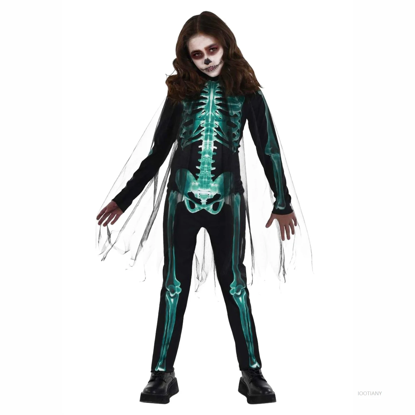 Halloween New Girls Stage Performance Costumes Skeleton Horror Role Play Mesh Shawl Clothes Children's School Stage Cos Jumpsuit
Halloween New Girls Stage Performance Costumes Skeleton Horror Role Play Mesh Shawl Clothes Children's School Stage Cos Jumpsuit