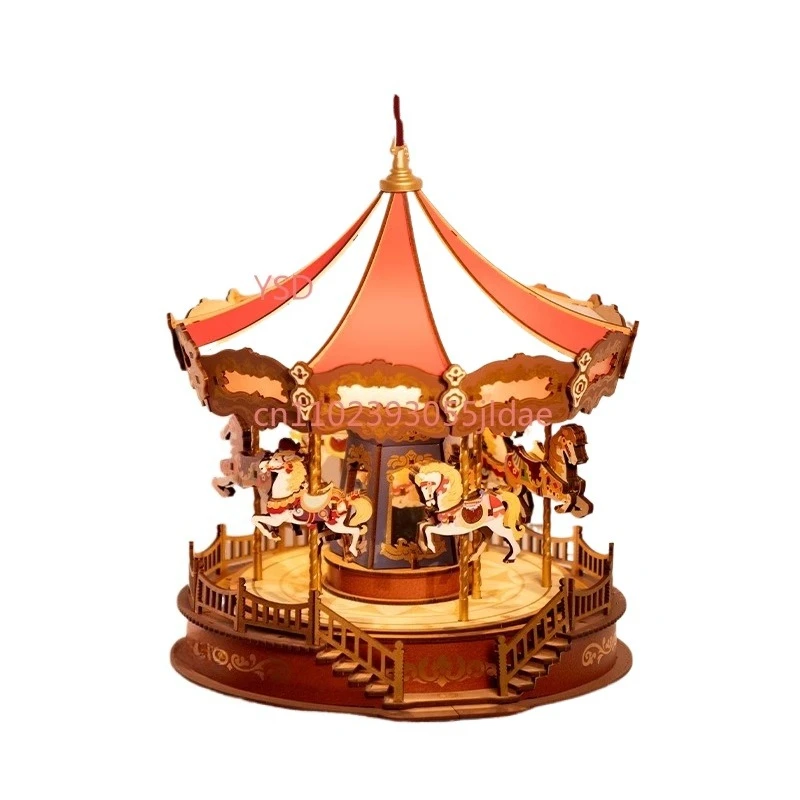 Carousel Music Box (DIY Handmade Building Block Assembled Style, Christmas/Birthday Gift for Girlfriend)
Carousel Music Box (DIY Handmade Building Block Assembled Style, Christmas/Birthday Gift for Girlfriend)