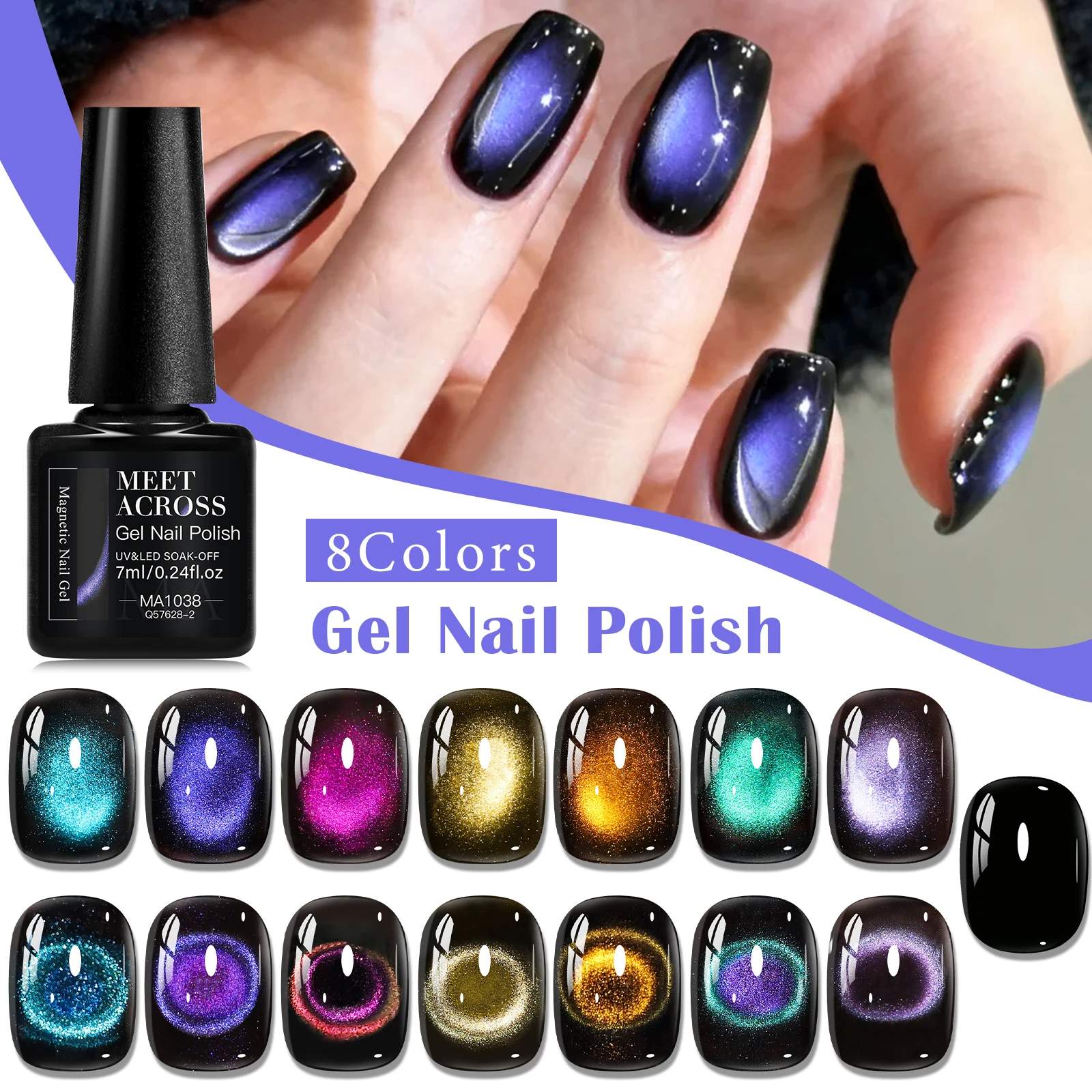 9pcs Cat Magnetic Gel & Black Gel Nail Polish Set With Magnetic Rod Semi Permanent Soak Off UV LED Gel Varnish DIY Nails Art
9pcs Cat Magnetic Gel & Black Gel Nail Polish Set With Magnetic Rod Semi Permanent Soak Off UV LED Gel Varnish DIY Nails Art