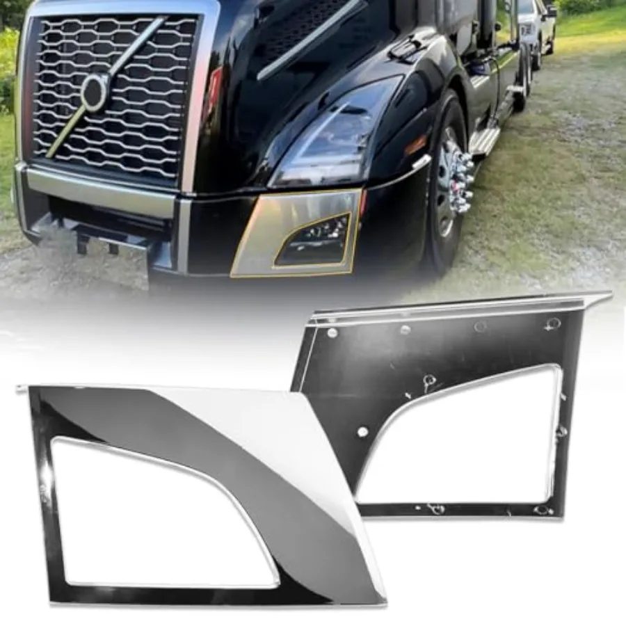 Side Bumper Chrome Trim with Hole for Volvo 2018-2024 VNL Right Passenger and Left Driver Side Bumper Extension Corners Chrome
Side Bumper Chrome Trim with Hole for Volvo 2018-2024 VNL Right Passenger and Left Driver Side Bumper Extension Corners Chrome