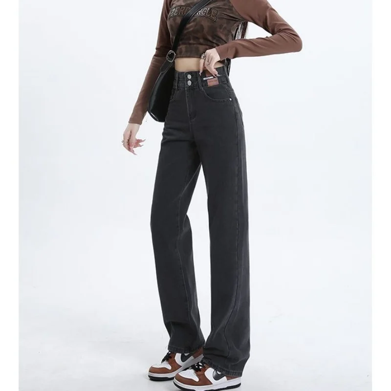 2026 Women Retro Double Button Wide Leg Jeans Girls Fashion High Waist Straight Leg Pants Female Solid Casual Denim Trousers
2026 Women Retro Double Button Wide Leg Jeans Girls Fashion High Waist Straight Leg Pants Female Solid Casual Denim Trousers