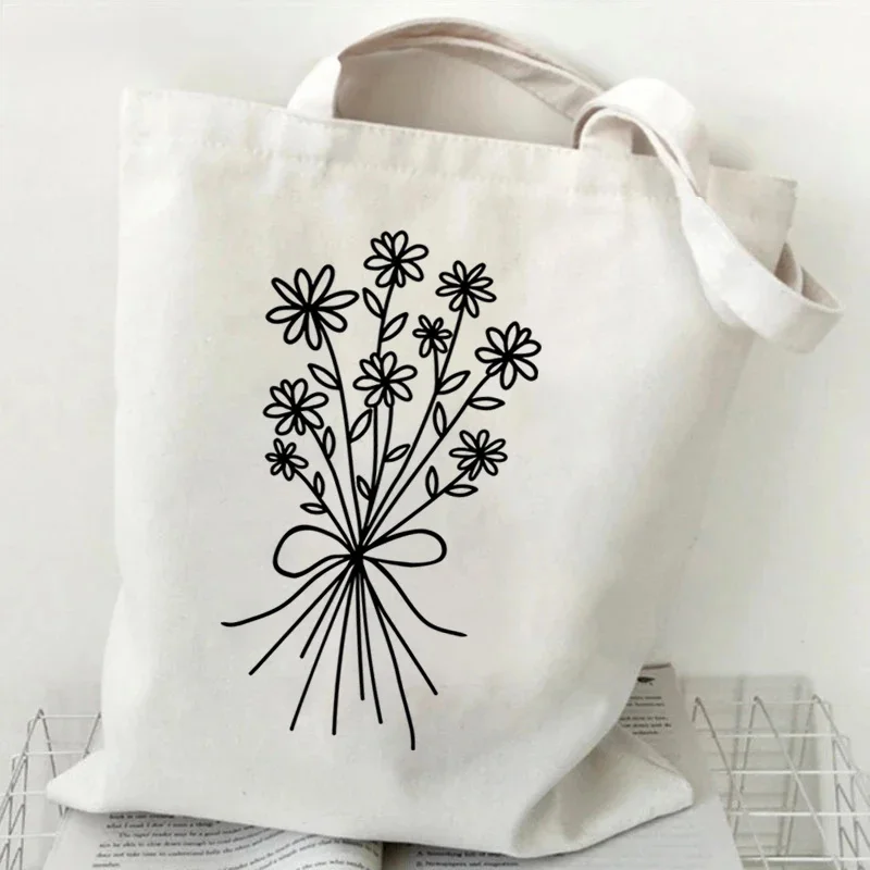 Wildflower Daisy Canvas Bag Women Shoulder Bags Harajuku Plant Funny Tote Bag Reusable Shopping Bag Aesthetics Women Handbags
Wildflower Daisy Canvas Bag Women Shoulder Bags Harajuku Plant Funny Tote Bag Reusable Shopping Bag Aesthetics Women Handbags