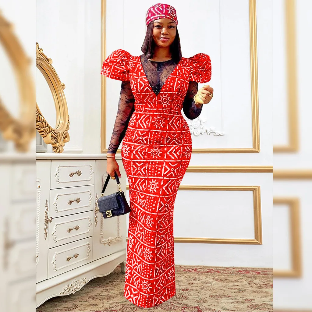 Fashion Women Elegant Long Sleeves Print Lace Patchwork Maxi Long Dress Party Gowns
Fashion Women Elegant Long Sleeves Print Lace Patchwork Maxi Long Dress Party Gowns