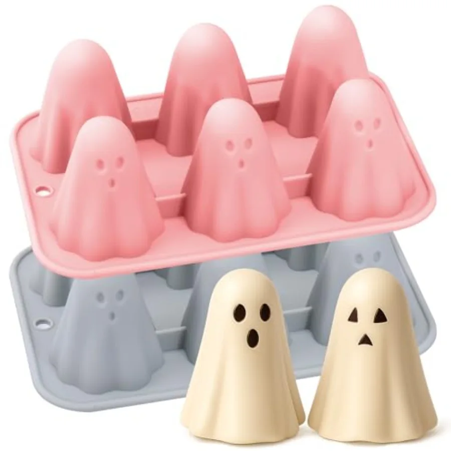 Ghost Silicone Molds - 2 Packs Non-Stick Halloween Mold 12 Cavities 3D Ghost Chocolate Candy Molds for Jelly Gummy Pudding Ice
Ghost Silicone Molds - 2 Packs Non-Stick Halloween Mold 12 Cavities 3D Ghost Chocolate Candy Molds for Jelly Gummy Pudding Ice