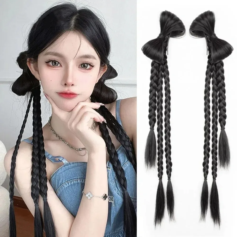 2pcs Cool Extensions Wig ponytail Brown Black Double Braid Long Bow Braid Ponytail Spicy Girl
2pcs Cool Extensions Wig ponytail Brown Black Double Braid Long Bow Braid Ponytail Spicy Girl