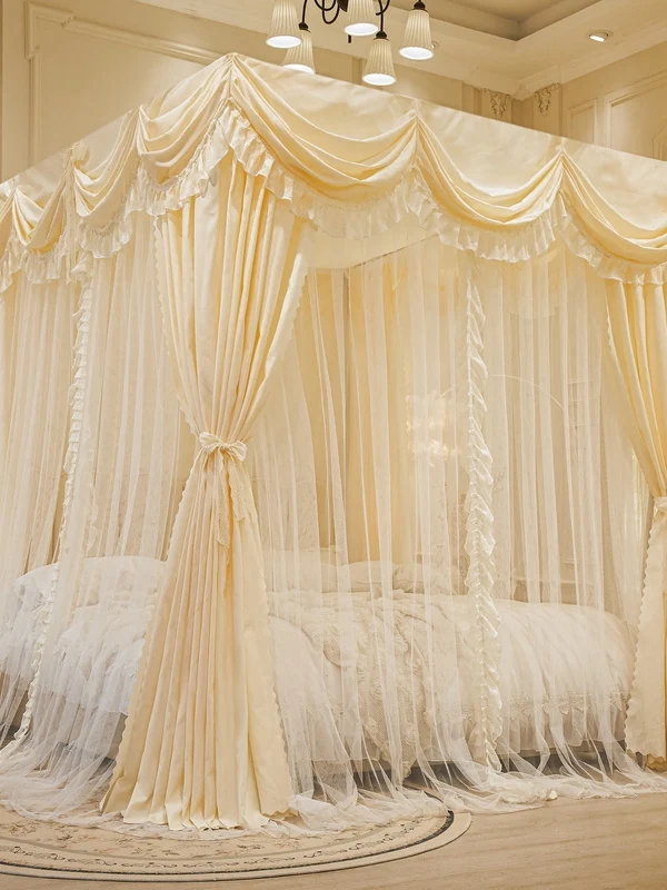 Princess Style Double Pole Double Layer Floor Standing Bed Canopy Mosquito Net Bedroom Three Door 20m Bed Curtain Thickened F...
Princess Style Double Pole Double Layer Floor Standing Bed Canopy Mosquito Net Bedroom Three Door 20m Bed Curtain Thickened F...