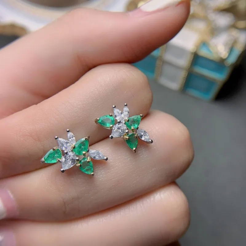 Simple Silver emerald Stud Earrings for Daily Wear 3x4mm Natural Emerald Silver Earrings 925 Silver Emerlad Jewelry
Simple Silver emerald Stud Earrings for Daily Wear 3x4mm Natural Emerald Silver Earrings 925 Silver Emerlad Jewelry