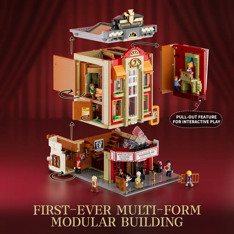 FunWhole Town Life Series F9053 Theater LED Lighting Model Assembly Building Block Toys
FunWhole Town Life Series F9053 Theater LED Lighting Model Assembly Building Block Toys