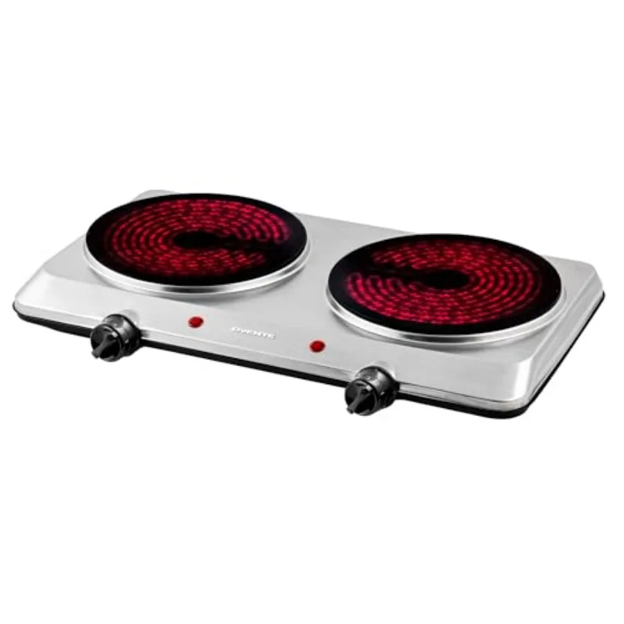 Countertop Infrared Double Burner 1500W Electric Hot Plate and Portable Stove with 7.5" Ceramic Glass Cooktop 6 Level Temperatu
Countertop Infrared Double Burner 1500W Electric Hot Plate and Portable Stove with 7.5" Ceramic Glass Cooktop 6 Level Temperatu