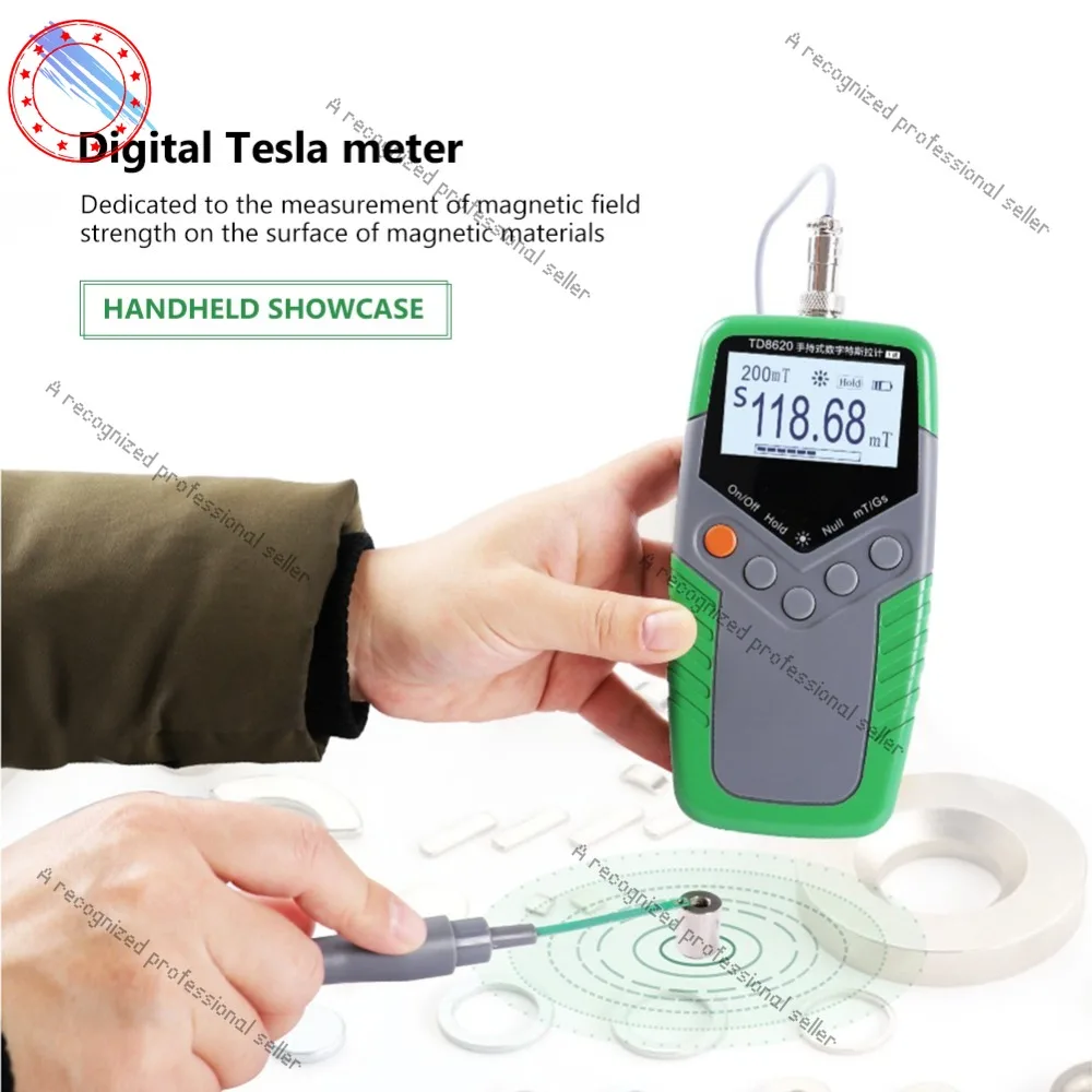 Permanent Magnet Gauss Meter Handheld Digital Tesla Meter Magnetic Flux Meter Surface Magnetic Field Test 5% 2% 1% Accuracy
Permanent Magnet Gauss Meter Handheld Digital Tesla Meter Magnetic Flux Meter Surface Magnetic Field Test 5% 2% 1% Accuracy