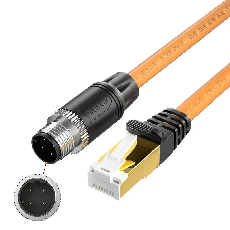 Промышленный Ethernet-кабель от M12 до RJ45, соединительный кабель системы автоматизации M12, 4-контактный A/D-код, штекер, экранированный кабель в сборе, кабель Cat8
Промышленный Ethernet-кабель от M12 до RJ45, соединительный кабель системы автоматизации M12, 4-контактный A/D-код, штекер, экранированный кабель в сборе, кабель Cat8