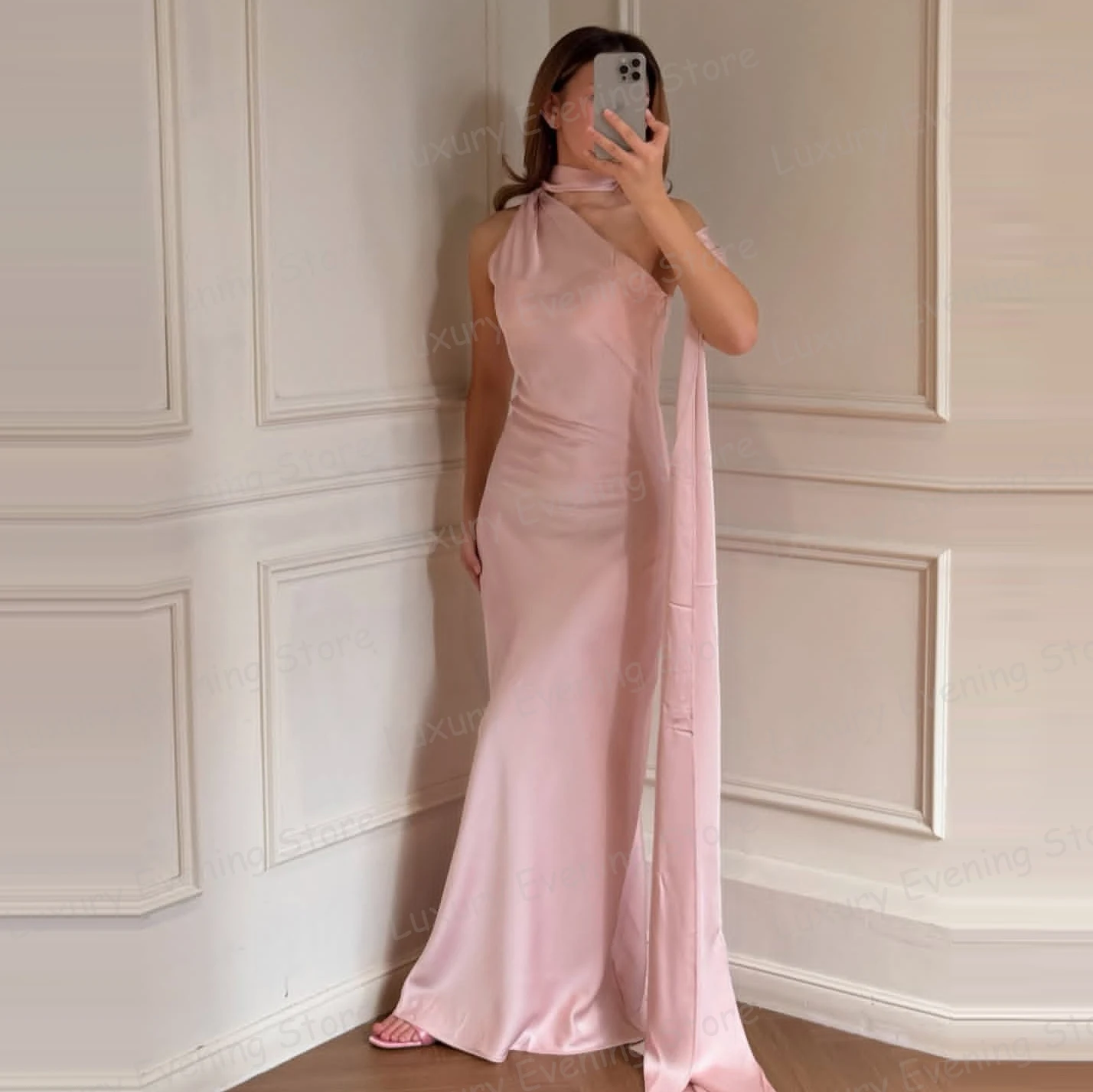 Luxury One Shoulder Evening Dresses Mermaid Sexy High Neck Shawl Sleeveless Fashion Prom Gowns Customized فساتين سهرة
Luxury One Shoulder Evening Dresses Mermaid Sexy High Neck Shawl Sleeveless Fashion Prom Gowns Customized فساتين سهرة