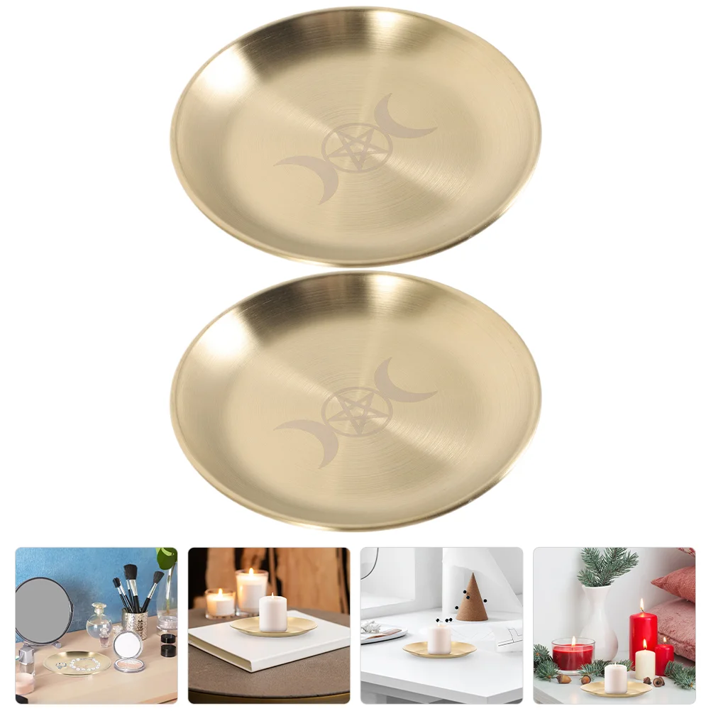 2 Pcs Three-phase Moon Holder Altar Ritual Plate Dish Candlesticks Pentagram Shape
2 Pcs Three-phase Moon Holder Altar Ritual Plate Dish Candlesticks Pentagram Shape