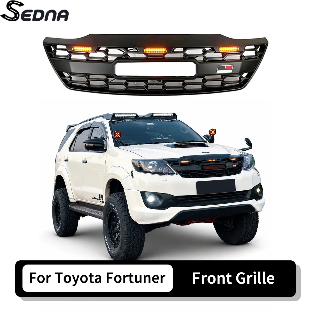 Front Grille with LED For Toyota Fortuner 2012 2013 2014 Racing Grill Upper Grilles Car Exterior Guard Tuning Parts Accessories
Front Grille with LED For Toyota Fortuner 2012 2013 2014 Racing Grill Upper Grilles Car Exterior Guard Tuning Parts Accessories