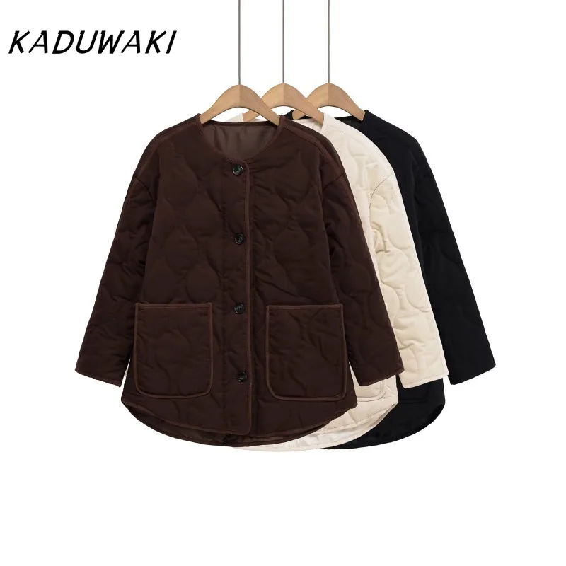 KADUWAKI Autumn/Winter European and American Fashion Loose Cotton Parkas Quilted Jacket Casual Chic Jacket Женская Куртка Зимняя
KADUWAKI Autumn/Winter European and American Fashion Loose Cotton Parkas Quilted Jacket Casual Chic Jacket Женская Куртка Зимняя
