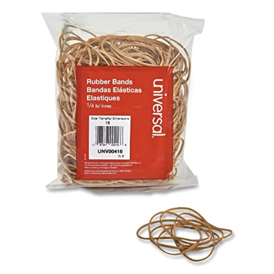 Rubber Bands, Size, 2-1/2" x 1/", 475 Bands/1/4lb Pack 4
Rubber Bands, Size, 2-1/2" x 1/", 475 Bands/1/4lb Pack 4