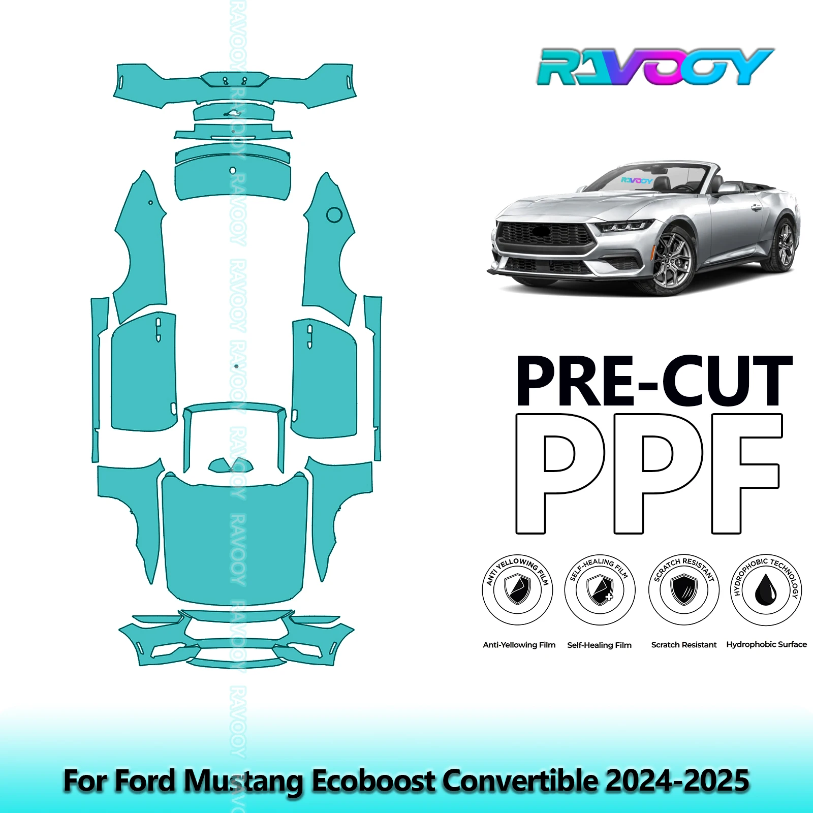 Car Precut PPF Paint Protection Film Full Vehicle For Ford Mustang Ecoboost Convertible 2024-2025
Car Precut PPF Paint Protection Film Full Vehicle For Ford Mustang Ecoboost Convertible 2024-2025