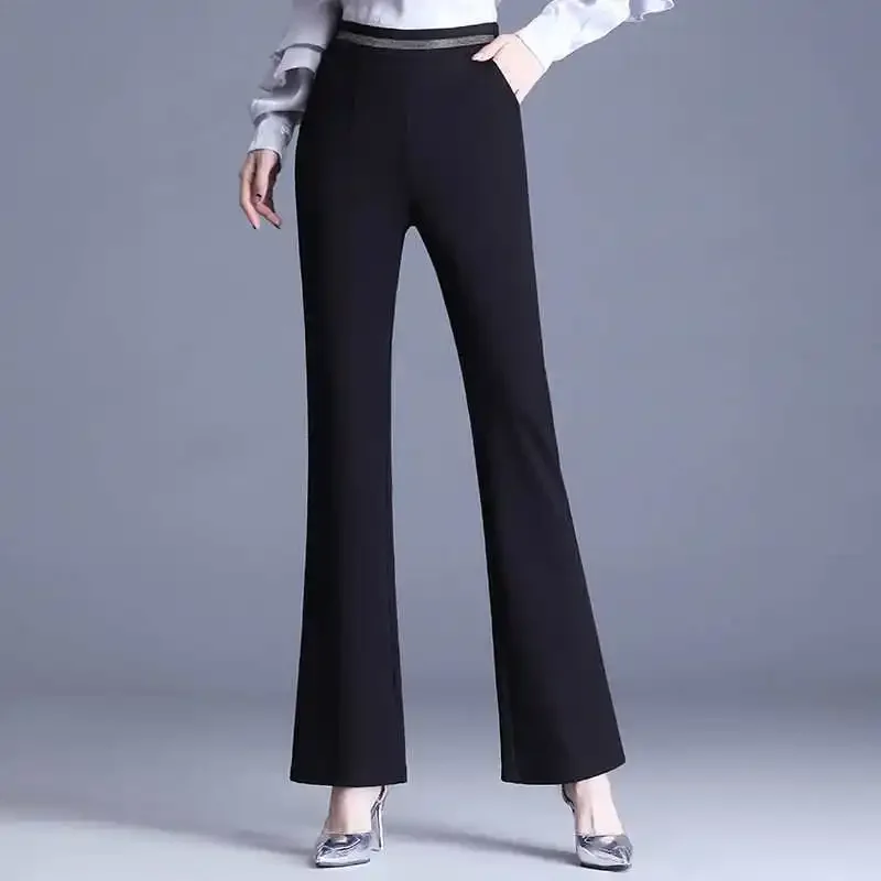 Office Lady All-match High Waist Suits Pants Spring Autumn Korean Fashion Women Straight Black Casual Loose Flare Trousers 2022
Office Lady All-match High Waist Suits Pants Spring Autumn Korean Fashion Women Straight Black Casual Loose Flare Trousers 2022