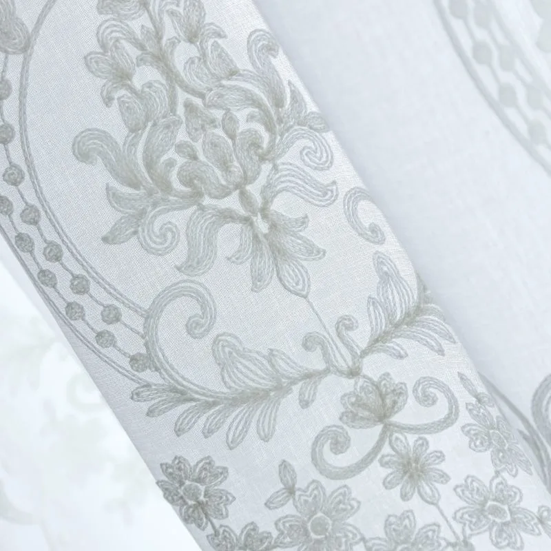 Luxury White Embroidered Sheer Curtains for Living Room Bedroom Window Drapes Princess Tulle Curtain
Luxury White Embroidered Sheer Curtains for Living Room Bedroom Window Drapes Princess Tulle Curtain
