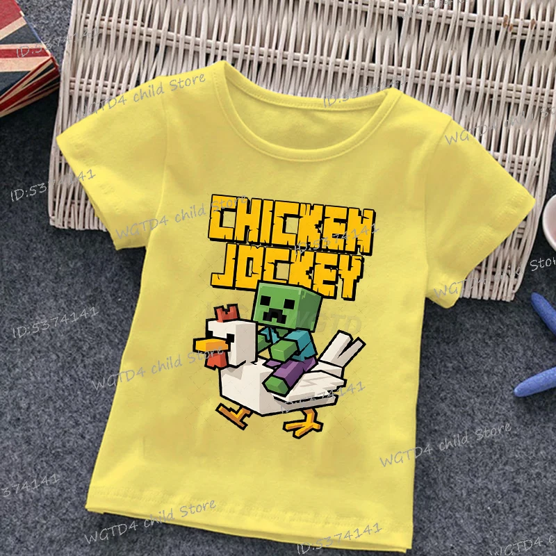 Chicken Jockey Gaming Shirt Design Kids Clothes Funny Game Character Shirt Cartoon Graphic Shirt for Chicken Lovers Baby Outfits
Chicken Jockey Gaming Shirt Design Kids Clothes Funny Game Character Shirt Cartoon Graphic Shirt for Chicken Lovers Baby Outfits