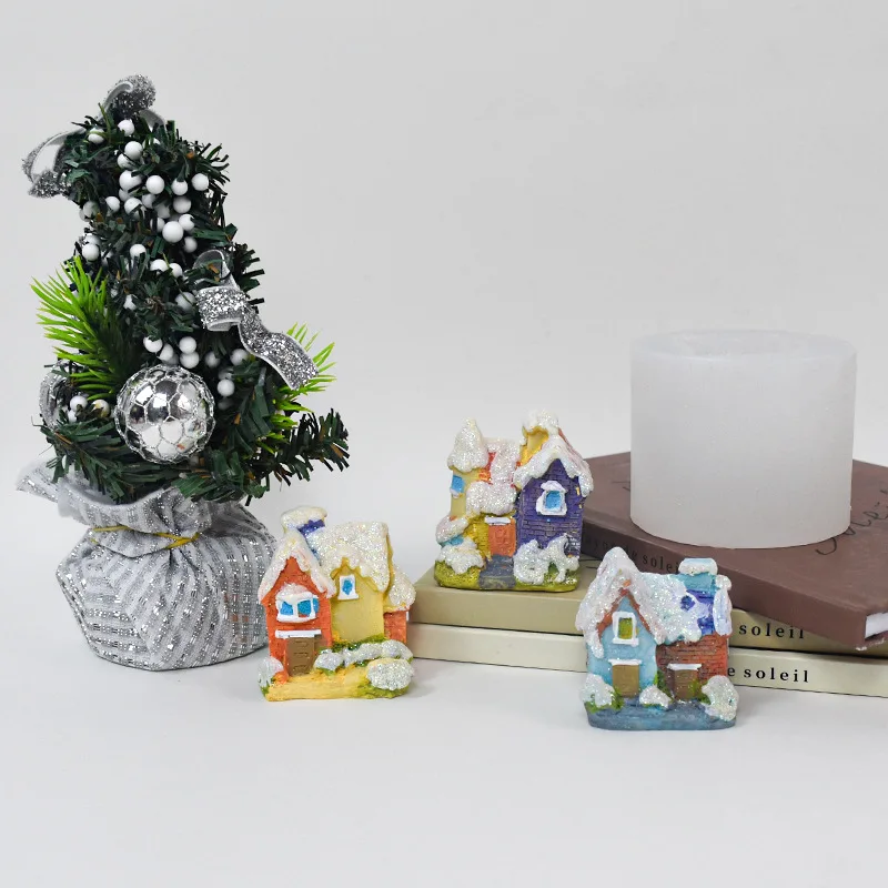 3D Christmas Decoration House Silicone Mold for Candle Making DIY Cartoon Handmade New Aroma Plaster Car Decoration
3D Christmas Decoration House Silicone Mold for Candle Making DIY Cartoon Handmade New Aroma Plaster Car Decoration