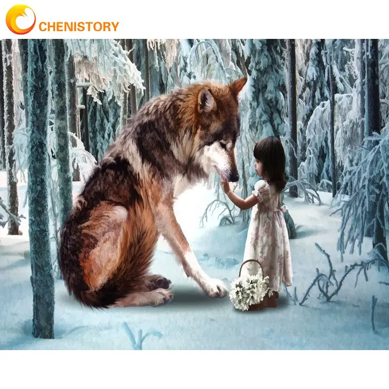 CHENISTORY Modern Painting By Numbers Kill Time Wolf And Girl For Adults Kids Home Decors Handmade Diy Gift Winter Landscape
CHENISTORY Modern Painting By Numbers Kill Time Wolf And Girl For Adults Kids Home Decors Handmade Diy Gift Winter Landscape