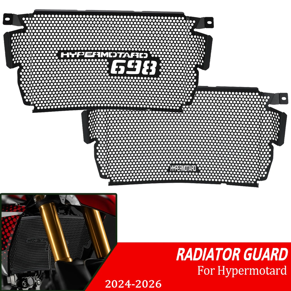 For Ducati Hypermotard 698 Mono RVE 2024-2026 2025 Motorcycle Aluminum Radiator Grille Cover Guard Protection Protector Grill
For Ducati Hypermotard 698 Mono RVE 2024-2026 2025 Motorcycle Aluminum Radiator Grille Cover Guard Protection Protector Grill