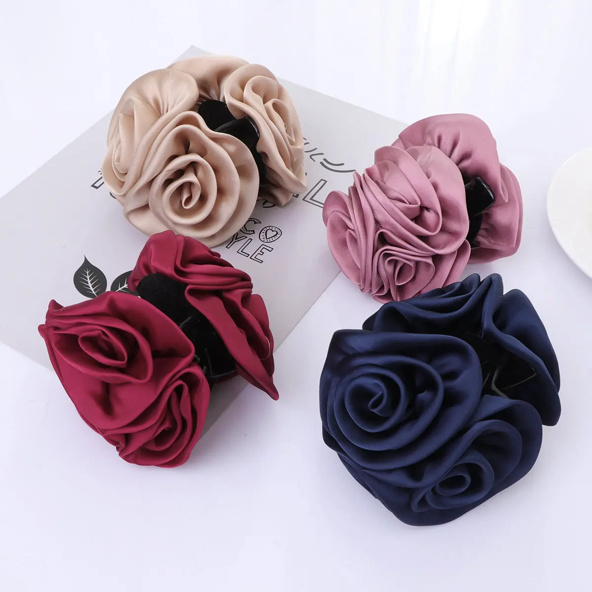 4Pcs Rose Shaped Hair Clamps High Quality Hair Catch Barrettes for Women Strong Holding Hairgrip Light Coffee Wine Red
4Pcs Rose Shaped Hair Clamps High Quality Hair Catch Barrettes for Women Strong Holding Hairgrip Light Coffee Wine Red