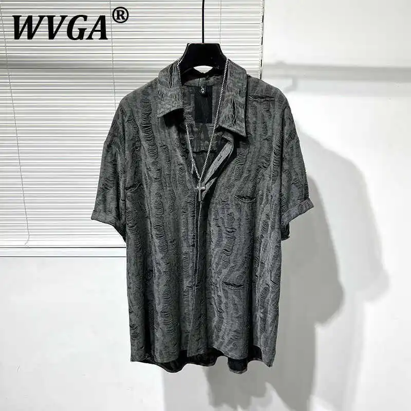 WVGA Лето Новые Мужчины Y2K Techwear High Street Нишевый Модный Дизайн Дыры Потертые Краи Рубашки Свободные Винтажные Повседневные Рубашки Ins W7727
WVGA Лето Новые Мужчины Y2K Techwear High Street Нишевый Модный Дизайн Дыры Потертые Краи Рубашки Свободные Винтажные Повседневные Рубашки Ins W7727