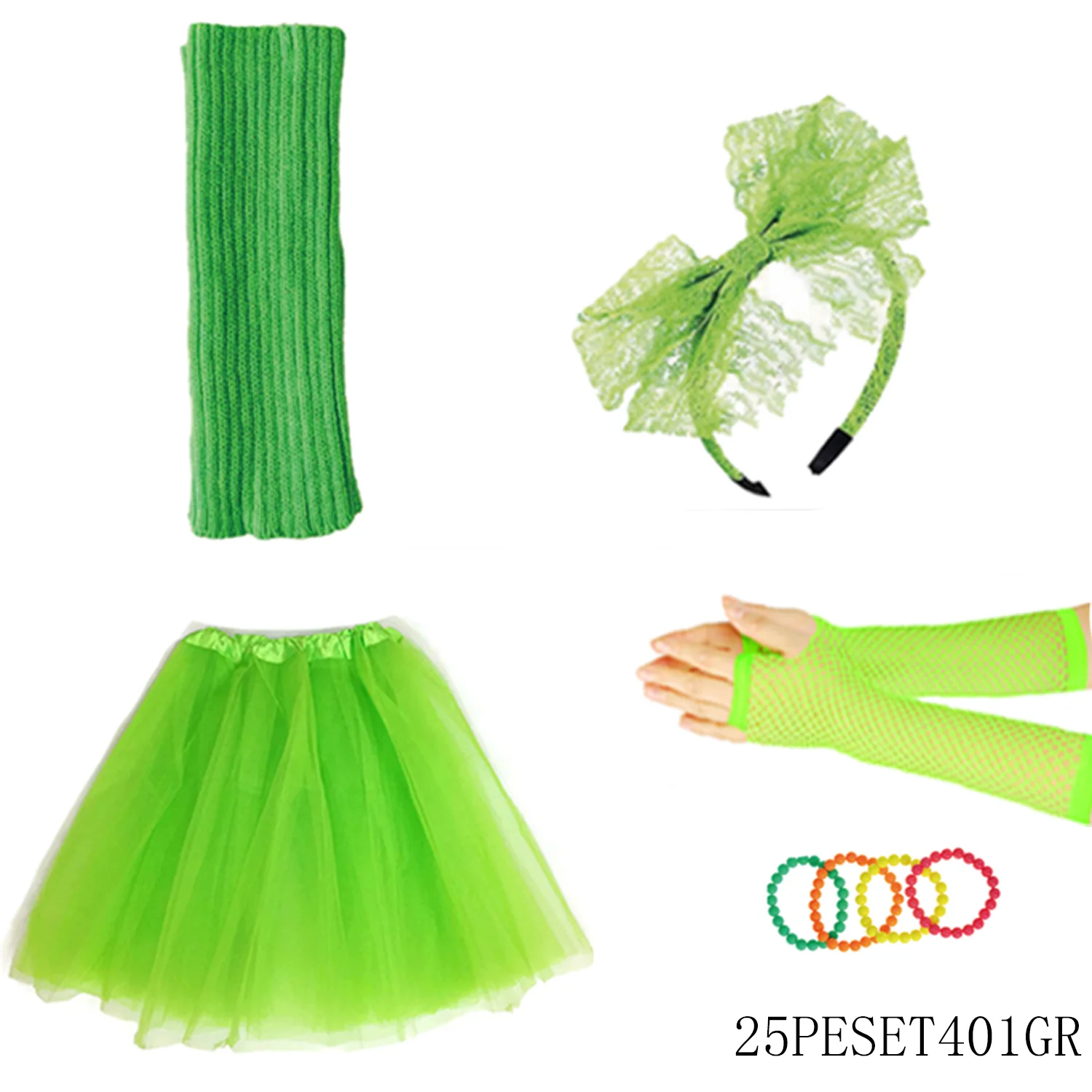 PESENAR's 1980s character costumes, with a green era theme, include headbands, knee pads, gloves, wristbands and other outfits
PESENAR's 1980s character costumes, with a green era theme, include headbands, knee pads, gloves, wristbands and other outfits