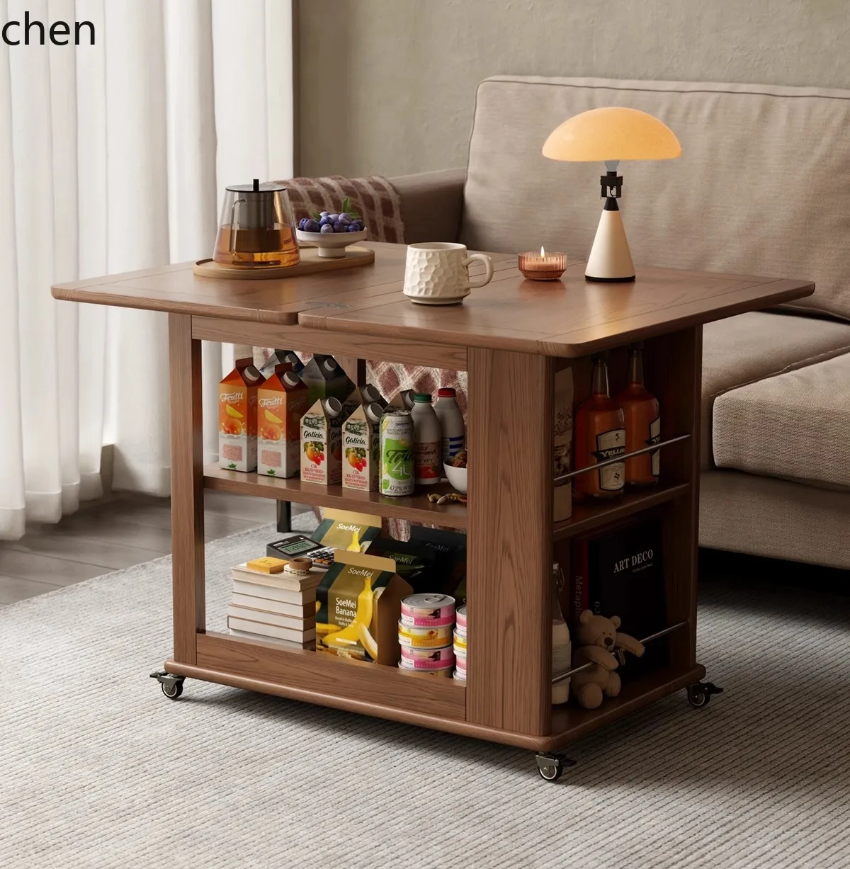 ZML solid wood movable coffee table living room home folding small dining table multi-functional side cabinet sofa side table
ZML solid wood movable coffee table living room home folding small dining table multi-functional side cabinet sofa side table