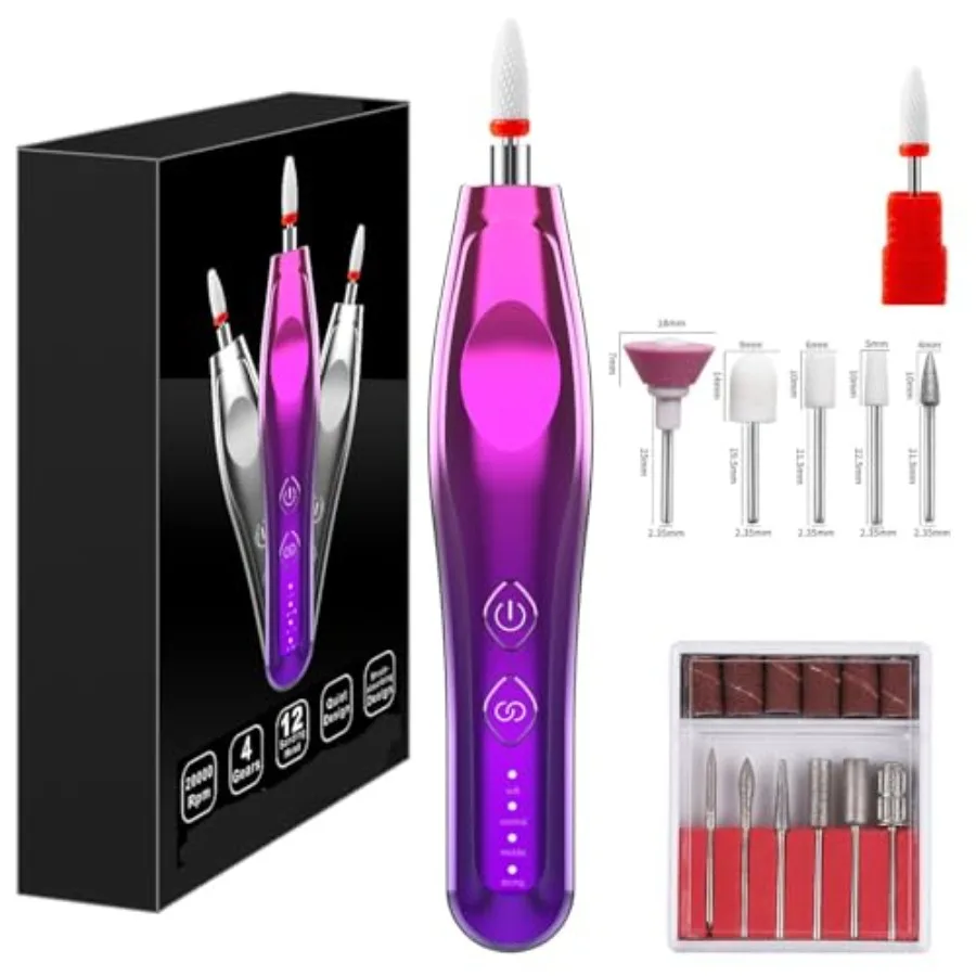 Electric Nail Drill, Electric Nail File Cordless, Electric Nail File Set, 4 Speeds Adjustable Hand Foot Care Manicure Pedicure
Electric Nail Drill, Electric Nail File Cordless, Electric Nail File Set, 4 Speeds Adjustable Hand Foot Care Manicure Pedicure