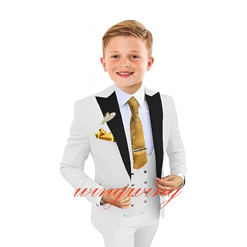 Wedding Boy's 3-piece Suit Set Slim Fit Jacket Pants Vest Kids Tuxedo Formal Blazer Elegant Suit for Boy
Wedding Boy's 3-piece Suit Set Slim Fit Jacket Pants Vest Kids Tuxedo Formal Blazer Elegant Suit for Boy