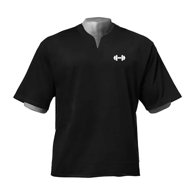 Gym Bodybuilding Fitness Muscle Shirts Oversized Loose Cotton V-neck T-shirts Summer Breathable Short Sleeve Mens Sport Clothing
Gym Bodybuilding Fitness Muscle Shirts Oversized Loose Cotton V-neck T-shirts Summer Breathable Short Sleeve Mens Sport Clothing