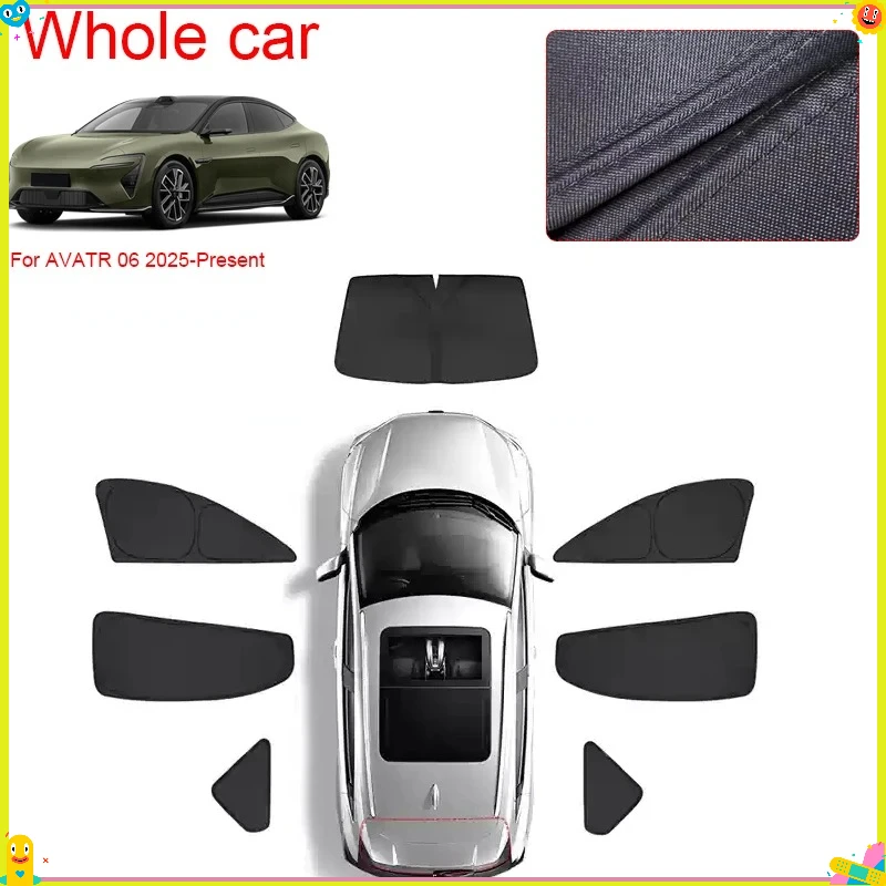 Car Black Windows Privacy Sunshade Auto Anti-UV Heat Insulation Protect Cover Interior Accessories For AVATR 06 2025-Present
Car Black Windows Privacy Sunshade Auto Anti-UV Heat Insulation Protect Cover Interior Accessories For AVATR 06 2025-Present
