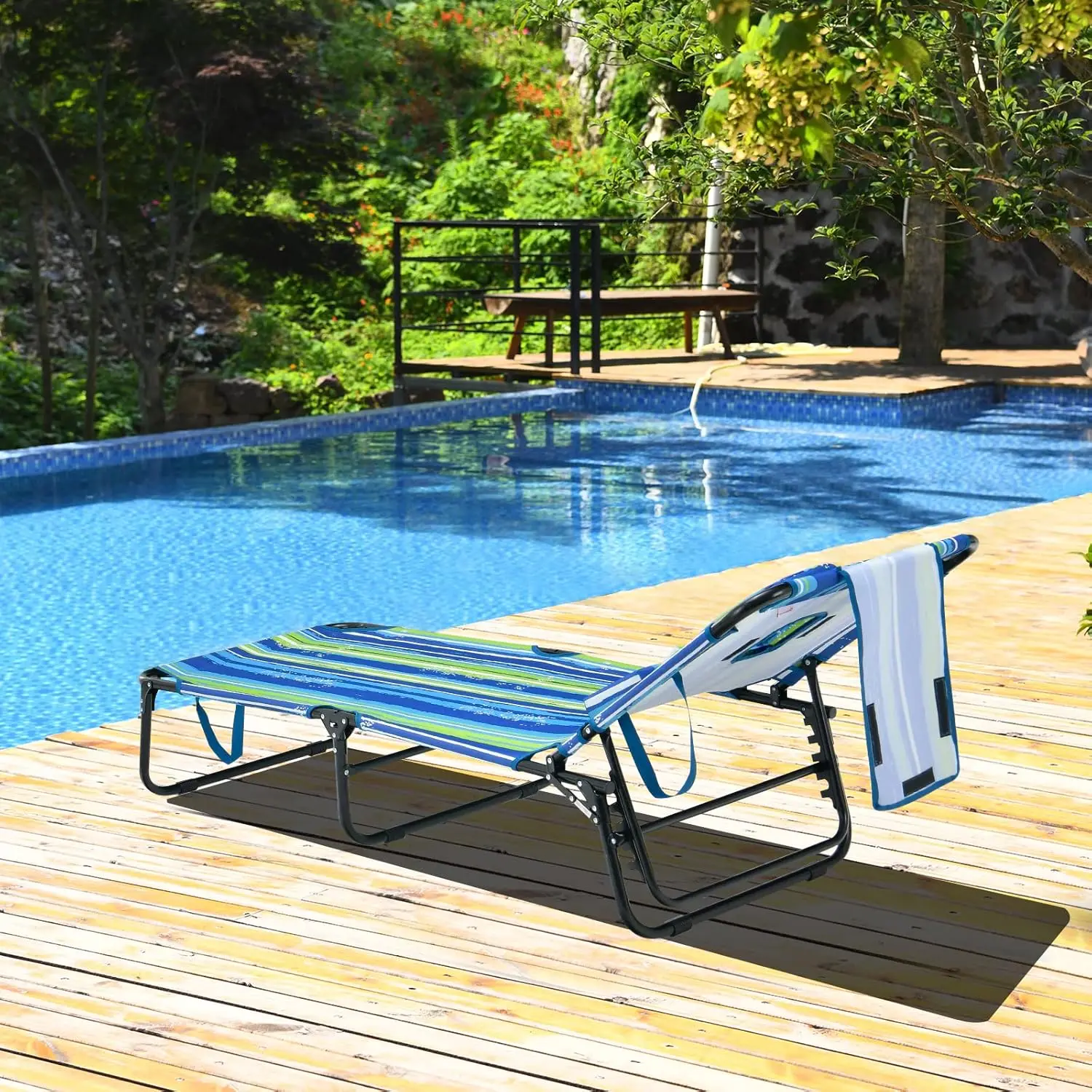 Adjustable Folding Tanning Chair with Face Hole Washable Pillow Carry Strap 330lbs Outside Patio Poolside Lawn Custom
Adjustable Folding Tanning Chair with Face Hole Washable Pillow Carry Strap 330lbs Outside Patio Poolside Lawn Custom