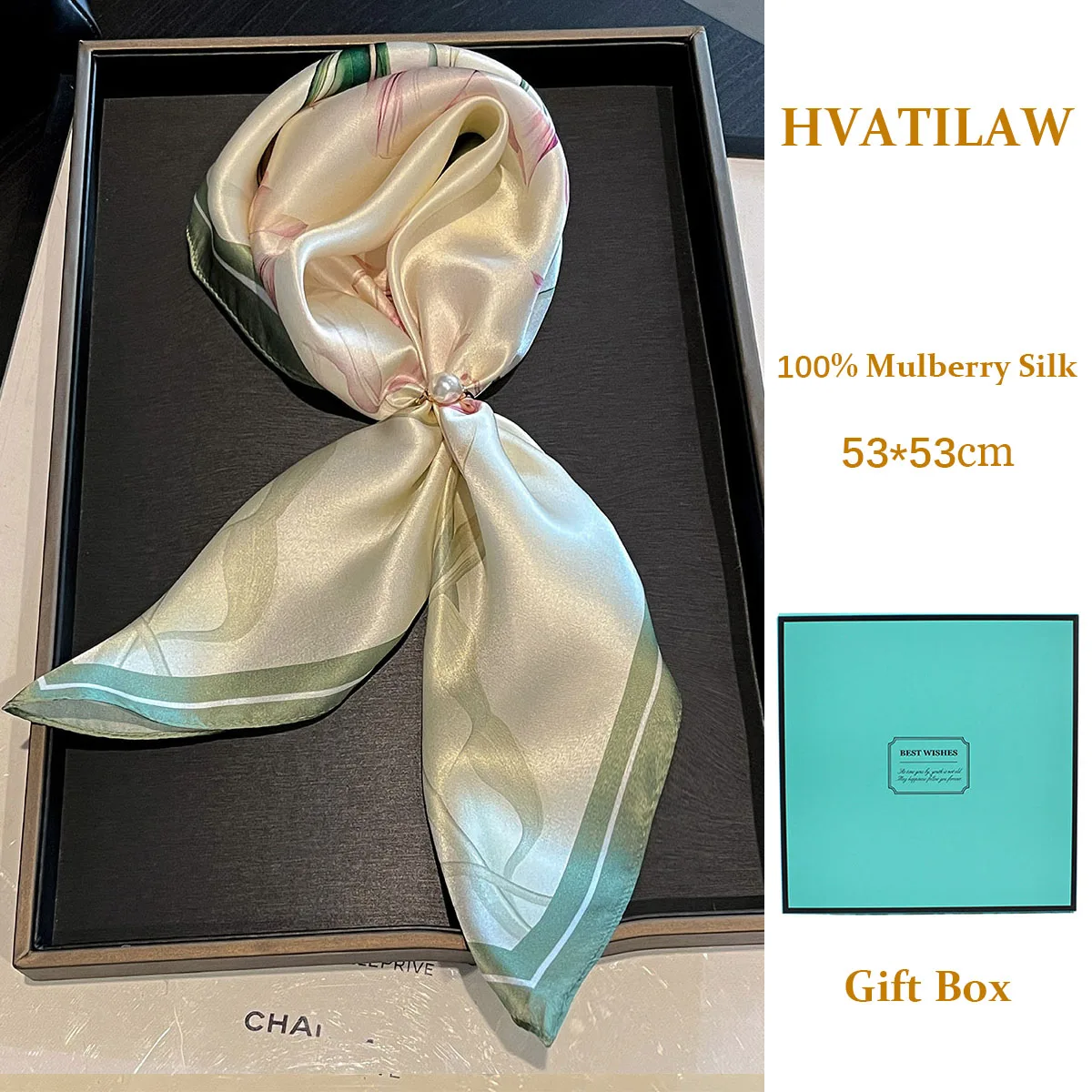 100% Mulberry Silk Scarf Women Print Square Shawl Wrap Pashimina Poncho Echarpe Foulard Bandana Kerchief Headband Hijab Gift Box
100% Mulberry Silk Scarf Women Print Square Shawl Wrap Pashimina Poncho Echarpe Foulard Bandana Kerchief Headband Hijab Gift Box