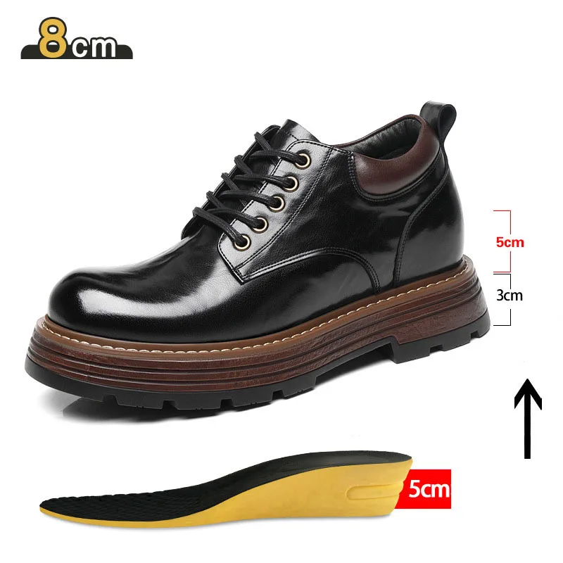 Men Casual Leather Shoes with Hidden Height-Boosting 8cm New Large Head Work Boots Vintage Versatile Men's Footwear
Men Casual Leather Shoes with Hidden Height-Boosting 8cm New Large Head Work Boots Vintage Versatile Men's Footwear