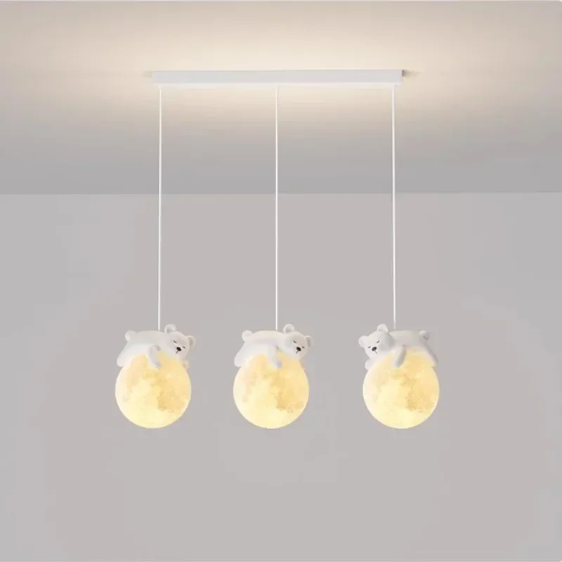 Modern Minimalist LED Chandelier Children's Rooms Bedrooms Bedside Aisles Balconies Pendant Lamp Creative Study Bear Decor Light 
Modern Minimalist LED Chandelier Children's Rooms Bedrooms Bedside Aisles Balconies Pendant Lamp Creative Study Bear Decor Light