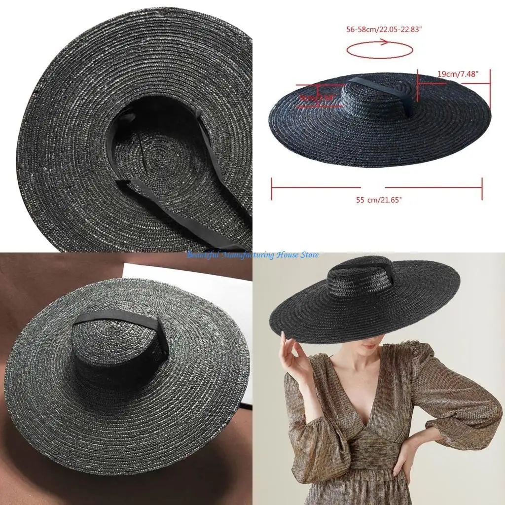 E56A Elegant Straw Weaving Hat for Ladies Anti-uv Floppy Oversize Brim Summer Hat
E56A Elegant Straw Weaving Hat for Ladies Anti-uv Floppy Oversize Brim Summer Hat