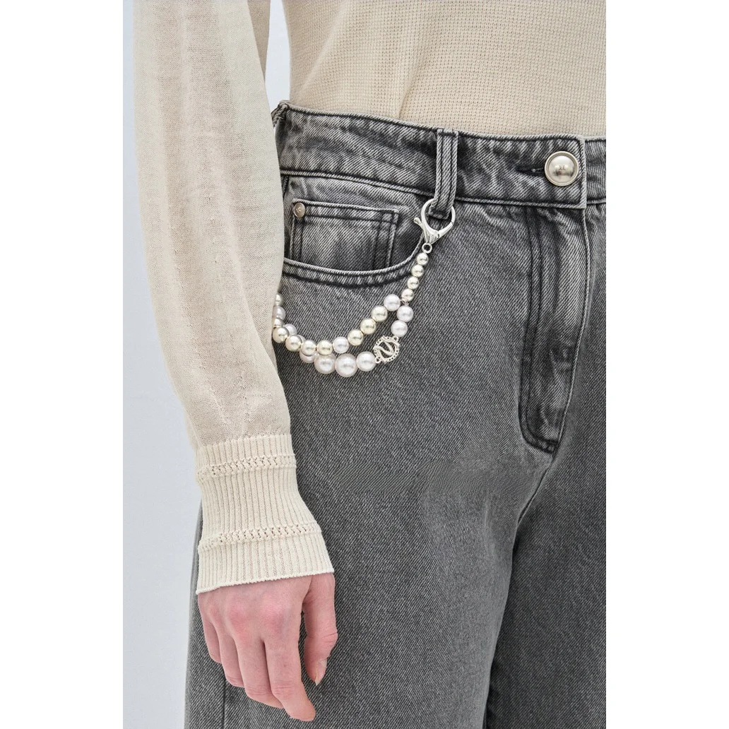 Detachable Pearl Decorated Chain Pure Cotton Commute Slimming Versatile Jeans V-ape l Waist Spring Autumn Season
Detachable Pearl Decorated Chain Pure Cotton Commute Slimming Versatile Jeans V-ape l Waist Spring Autumn Season