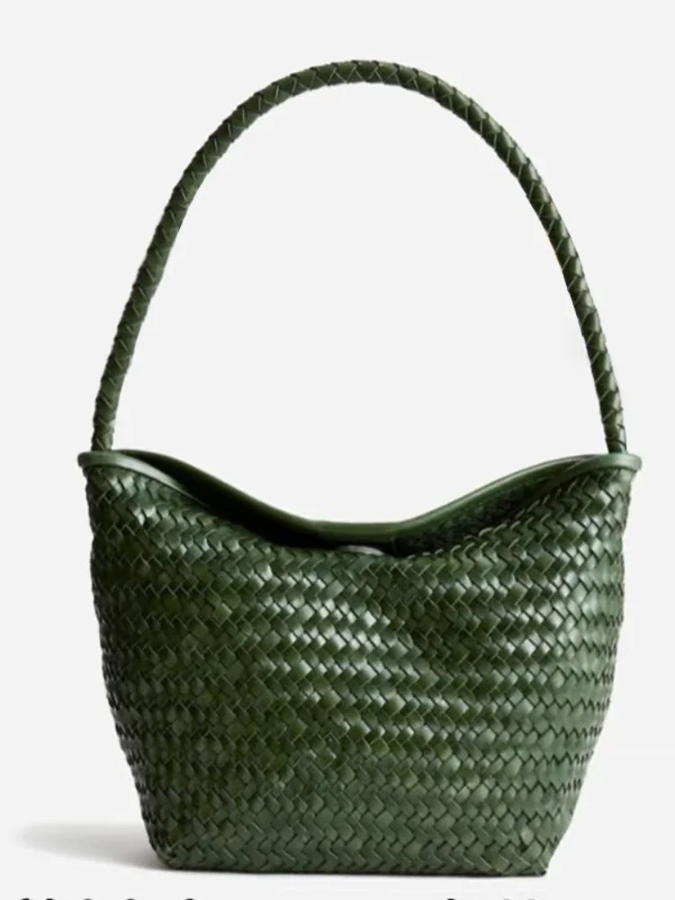 PU Leather Hand-woven Bucket Bag 2025 French Style Vintage Large Capacity Handbags Popular Shopping Bag Versatile Messenger Bag
PU Leather Hand-woven Bucket Bag 2025 French Style Vintage Large Capacity Handbags Popular Shopping Bag Versatile Messenger Bag