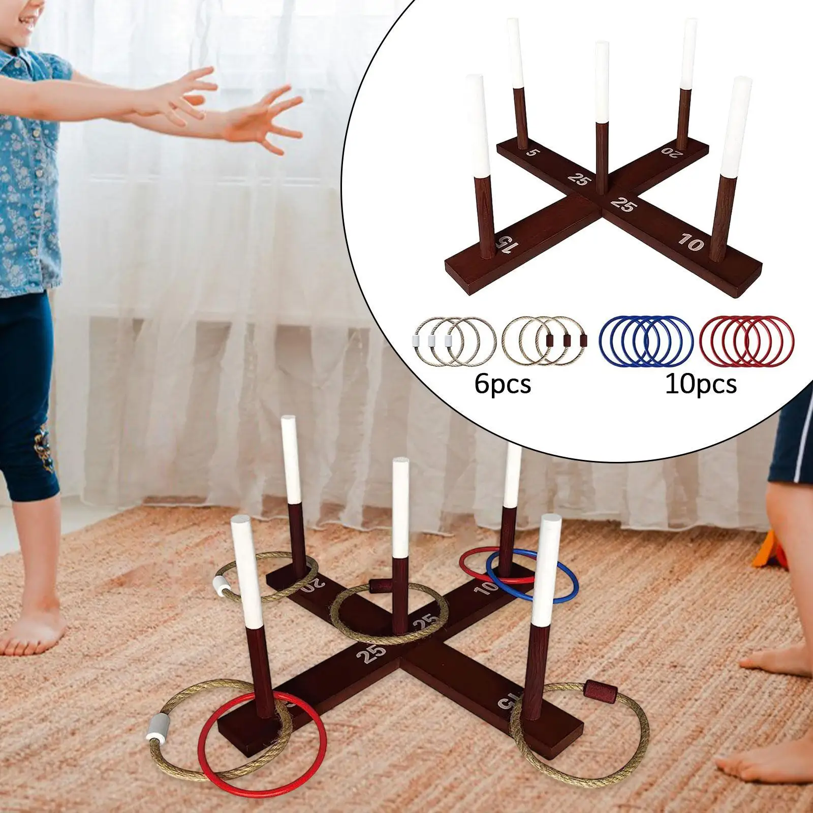 Ring Tossing Ring Hook Game Puzzle Toy Leisure Sports Playset Throwing Game for Kids Boys Girls Parent Child Family Home
Ring Tossing Ring Hook Game Puzzle Toy Leisure Sports Playset Throwing Game for Kids Boys Girls Parent Child Family Home