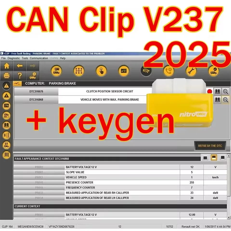 2025 Can Clip V237 Latest Software For Renault OBD2 Diagnostic software+ Gift Nitro Auto Repair Software HGWU
2025 Can Clip V237 Latest Software For Renault OBD2 Diagnostic software+ Gift Nitro Auto Repair Software HGWU