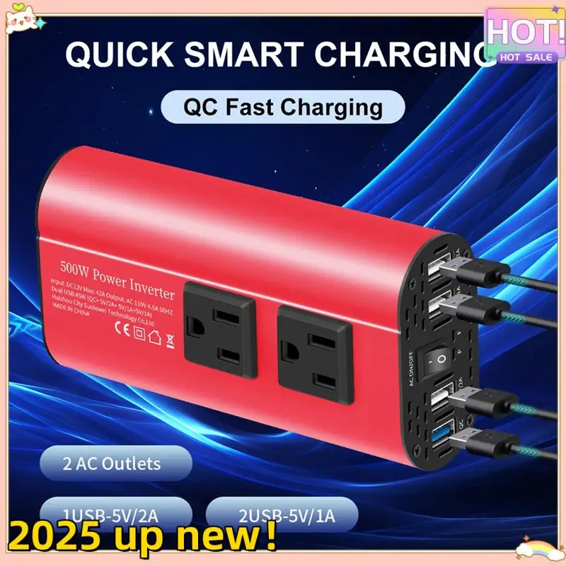 Superior Quality-Car Inverter 500W DC 12V To 110V AC Automotive Inverter Converter Automatic Transformer With US Standard Socket
Superior Quality-Car Inverter 500W DC 12V To 110V AC Automotive Inverter Converter Automatic Transformer With US Standard Socket