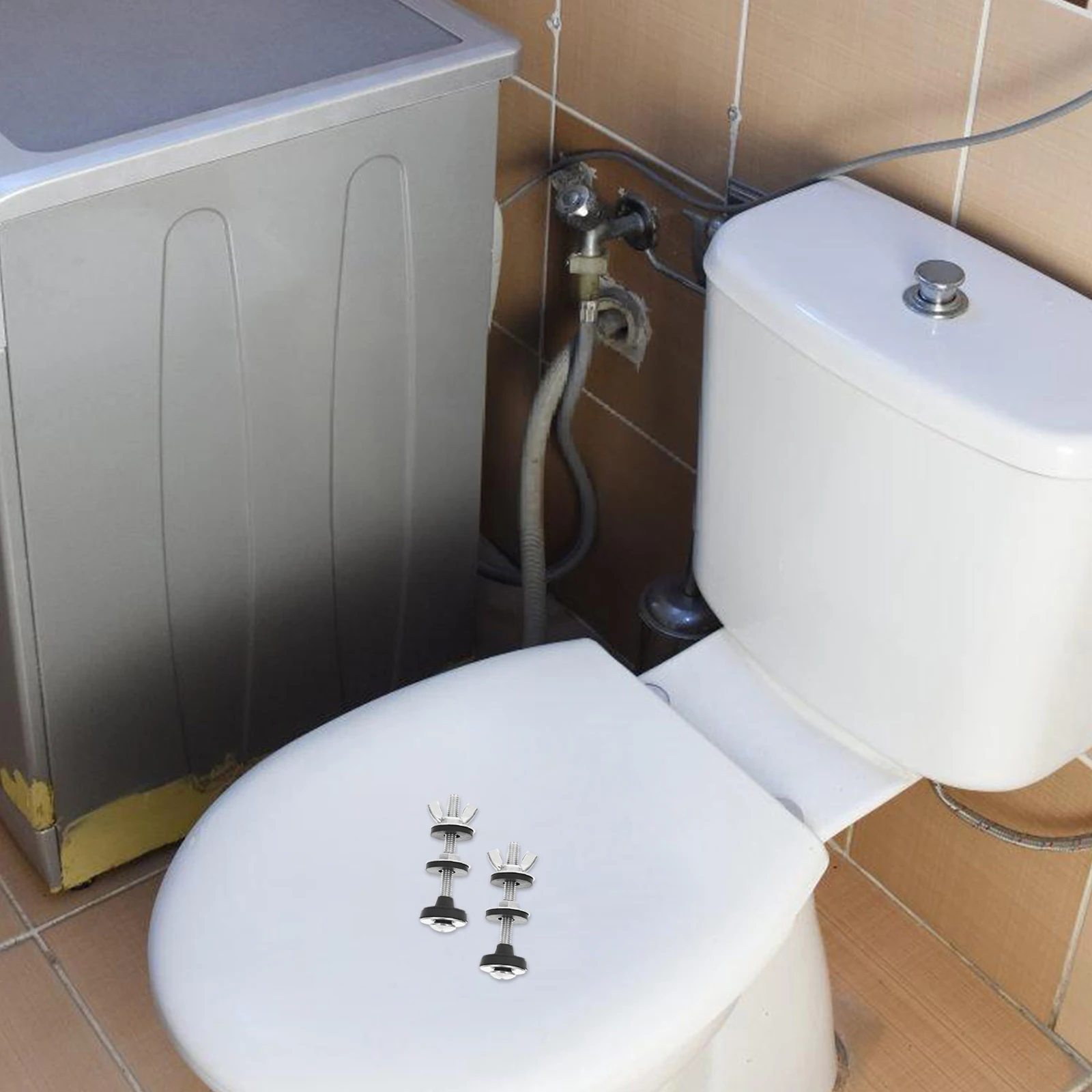 1Pair Stainless Steel Toilet Seats Bolts Replacement Heavy Duty Repair Screws for Toilet Seat Cover Mounting Fasteners Kit
1Pair Stainless Steel Toilet Seats Bolts Replacement Heavy Duty Repair Screws for Toilet Seat Cover Mounting Fasteners Kit