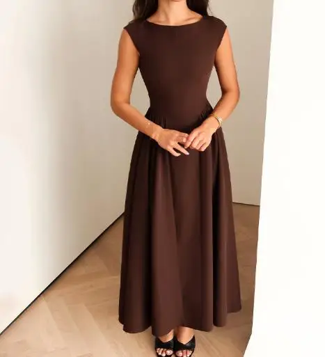 Summer New Solid Color Sleeveless Round Neck Patchwork Casual Dress for Women, Elegant Slim Fit Waist Cinching Backless Dress
Summer New Solid Color Sleeveless Round Neck Patchwork Casual Dress for Women, Elegant Slim Fit Waist Cinching Backless Dress