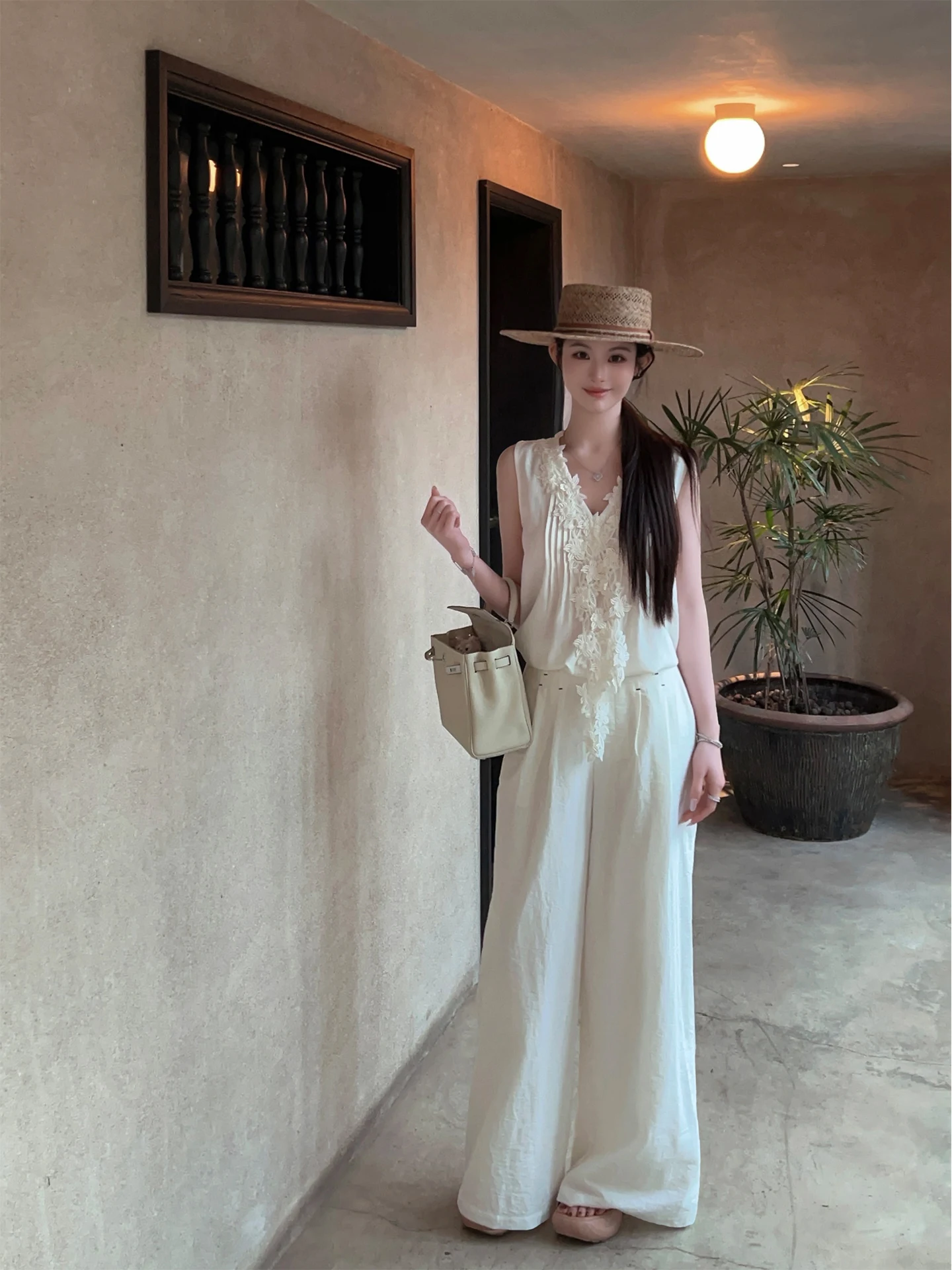 FairyJiang Summer High Waist Wide Leg Pants Women's Loose Thin Casual Long Trousers Cotton Linen White Straight Cut Pants
FairyJiang Summer High Waist Wide Leg Pants Women's Loose Thin Casual Long Trousers Cotton Linen White Straight Cut Pants